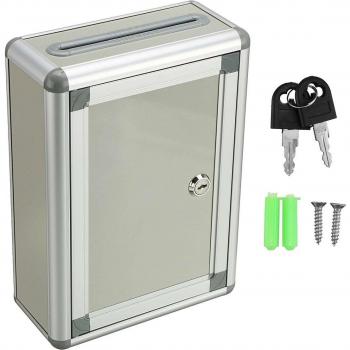Aluminum Alloy Wall Mailbox with Newspaper Slot