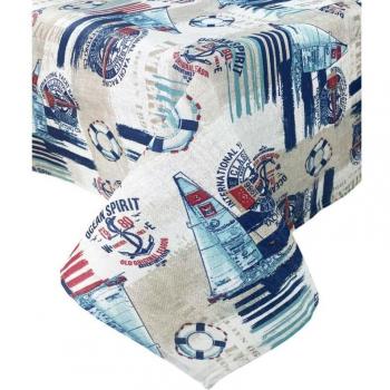 Nappe de Table Turin Sea Vela Bleu 140x240 cm