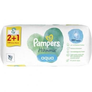 Pampers Harmonie Aqua Lingettes Hydratantes 3 x 48 pcs