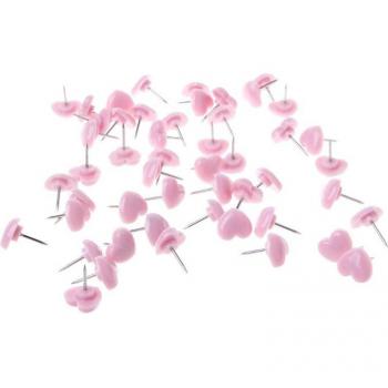 Colorful Heart Push Pins, 50 Pcs, Cork Board Safety Accessories
