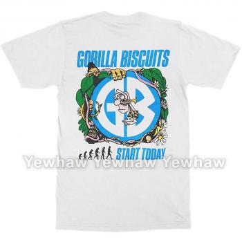 HISHARK T-shirt Gorilla Biscuits Jungle blanc XXL