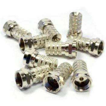 F-Type Connector Twist-On Male Plug Set for 3.7mm Coaxial Cable