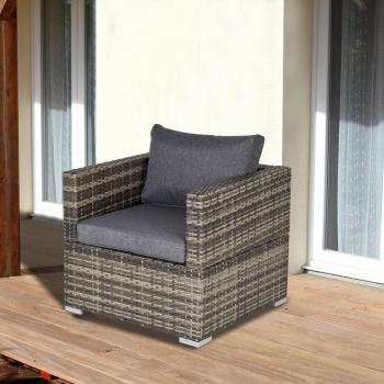 Outsunny 2-Seater Metal Loveseat Chair