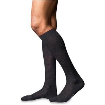 Lavorazione fine Falke No. 7 gambaletti merino ufficio grigio 43-44