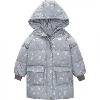 Parka infantil luminosa y reflectante, chaqueta de algodón con capucha, 4-14 años