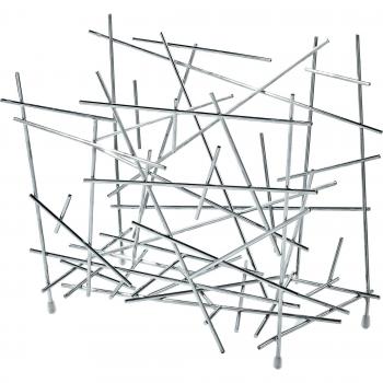 Alessi Mirror‑Polished FC15 Magazine Rack 35×45.5×28.5 cm (Black)