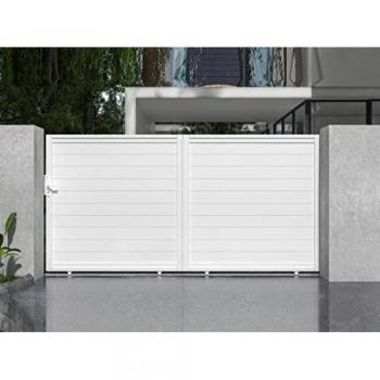 Finestra portale scorrevole 374x180 cm, alluminio bianco – Nazario