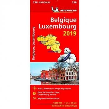 Carte Belgique, Luxembourg Michelin 2019