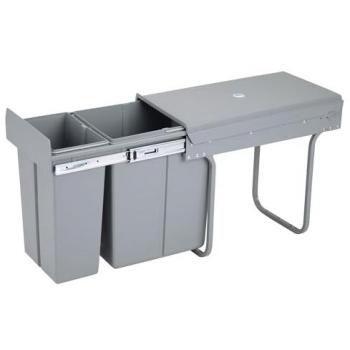 Reciclador Bajo Fregadero 8L + 5L – Cubo Extraíble y Cerradura de Tapa