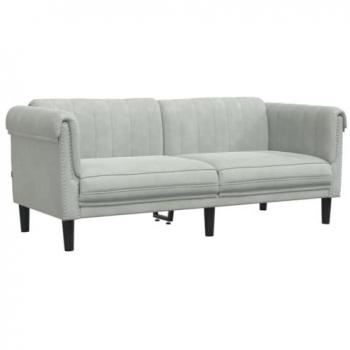 VidaXL 2‑Seat Velvet Sofa Light Grey
