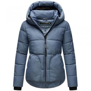 Navahoo Wintersteppjacke Lachperle XIV – Damen, M, rauchblau, recycle‑Polyester