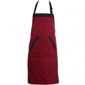 Delantal de Cocina Unisex con Cuello Halter y Dos Bolsillos