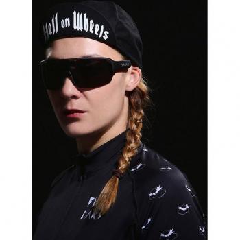 Gorro de ciclismo blanco y negro para deportistas