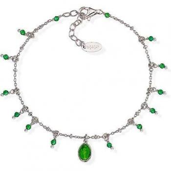 Amen Bracciale Madonnina Green Argento