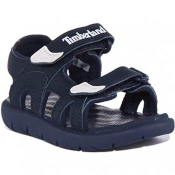 Timberland Sandalias Perkins Row-2 Strap Azul Marinera Velcro Plano Infantil