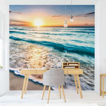 Murales adesivo 192x192 cm tramonto