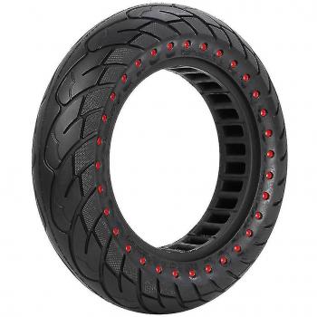 Scooter électrique 10x2.5 pouces Pneus en caoutchouc résistant anti-crevaison pour Max G30 Rouge