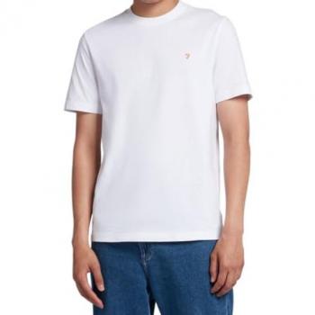 Farah Men's White Danny Regular T-Shirt
