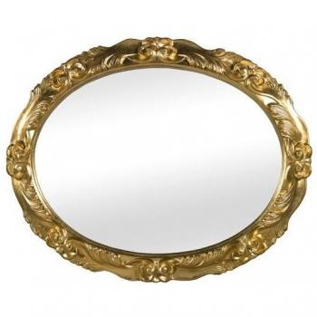 Specchiere in Foglia Oro Ovale-Sagomata, Dimensioni: L.99 x H.79 x P.6 cm