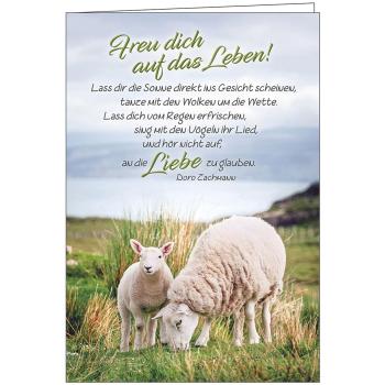 Neutrales Faltkartenset „Freu dich auf das Leben“