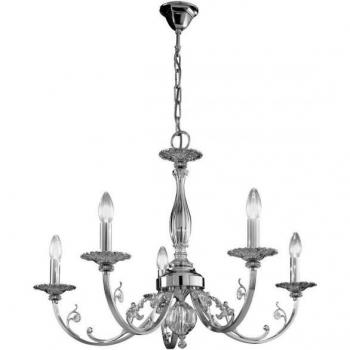 Pisani Lampadario Cromo 5 Luci, Serie Multibraccio – Kolarz