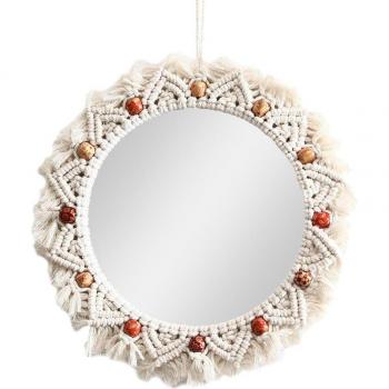 Miroir de salon en rotin