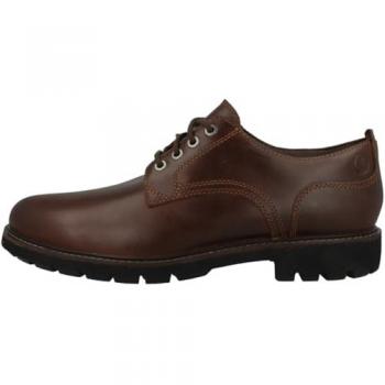 Clarks Homme – Chaussures Batcombe Tie en cuir marron, plat, EU 45