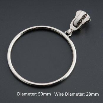 Cremallera slider metálico cabeza anillo 50mm34mm, juego de 10 unidades