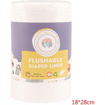 Infant Bamboo Fiber Disposable Diaper Liners, 100pcs