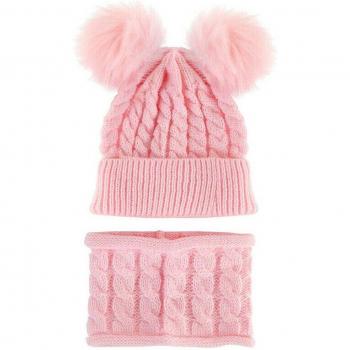 Écharpe & Bonnet Pom + Deux Poms