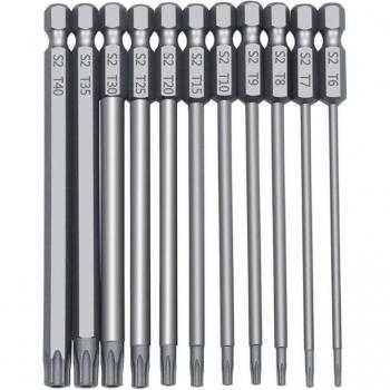 Tamper Proof Torx Screwdriver Set 1/4 Hex