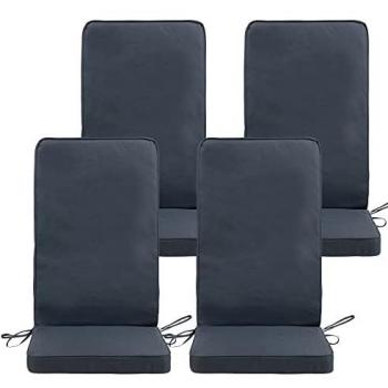 Bean Bag Bazaar Charcoal Grey High Back Seat Pads