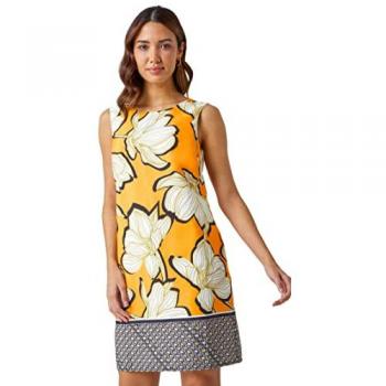 Floral Border Print Shift Dress for Women