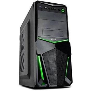 Caja semitorre Nox NXPAX s/fuente USB 3.0 verde