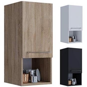 VCM Badregal Holz Midischrank Badmöbel Badinos DF Weiß