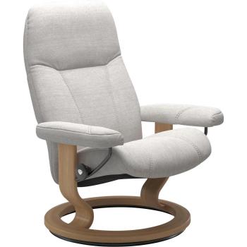 Relaxsessel STRESSLESS “Consul” – Eichen‑Gestell, grau (Light Grau Jasmine)