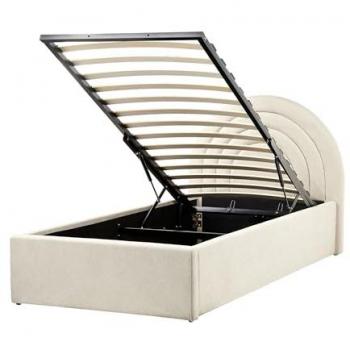 Vintage Half-Round Bedside Storage – 3ft, Beige