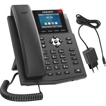 GEQUDIO VoIP Telefon GX3+ Set mit Netzteil Adapter