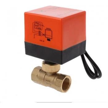 Válvula de bola de latón motorizada 220V AC para aire acondicionado