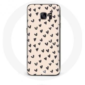 Capa Exterior Samsung Galaxy S6 Edge Arte Abstracto de Corazones