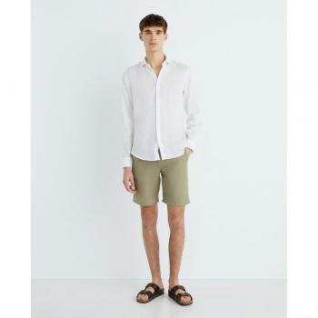 Altonadock Bermuda Kaki de Lino para Hombre
