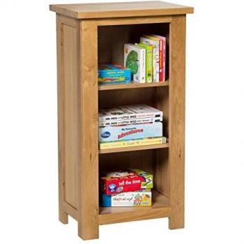 Solid Oak Bookshelf, 3 Tier, CD/DVD/Office Storage