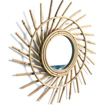 Nordic Rattan Makeup Mirror