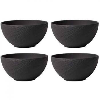 Villeroy & Boch Manufacture Rock Schalen Set 4-tlg Ø 14 cm Porzellan