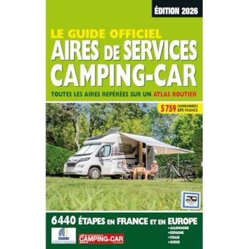 Guide officiel Aires de services camping-car 2026