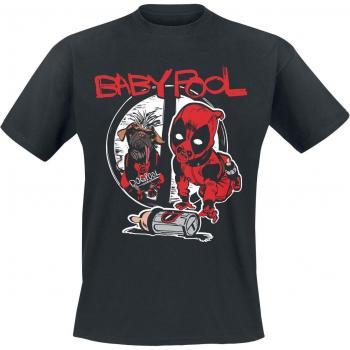 T-Shirt Deadpool Babypool I Need A Drink Uomo Nero XXL