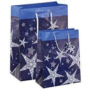 5 x Sigel Geschenktasche Shining Stars 26x33x12cm
