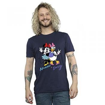Disney Mens T-shirt Minnie Mouse en Daisy in blauw marine