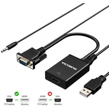 Adaptador VGA a HDMI VICTSING con Audio y USB