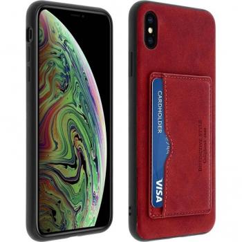 Custodia Avizar iPhone XS Max antischock con porta carte e supporto video rosso